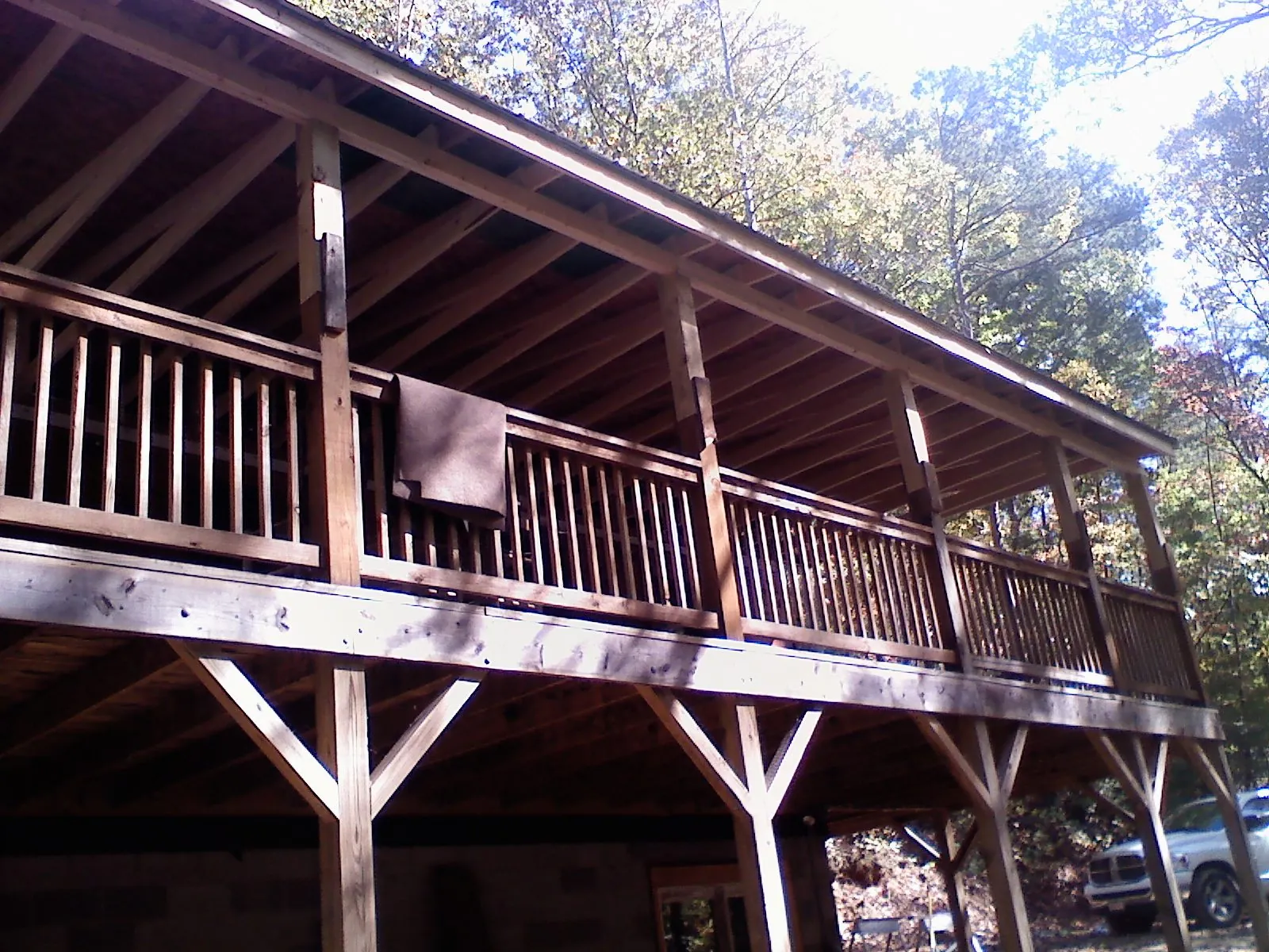 Timber framing under a new elevated porch and deck — Roof Leak Repair in Pala by Roofing Brothers